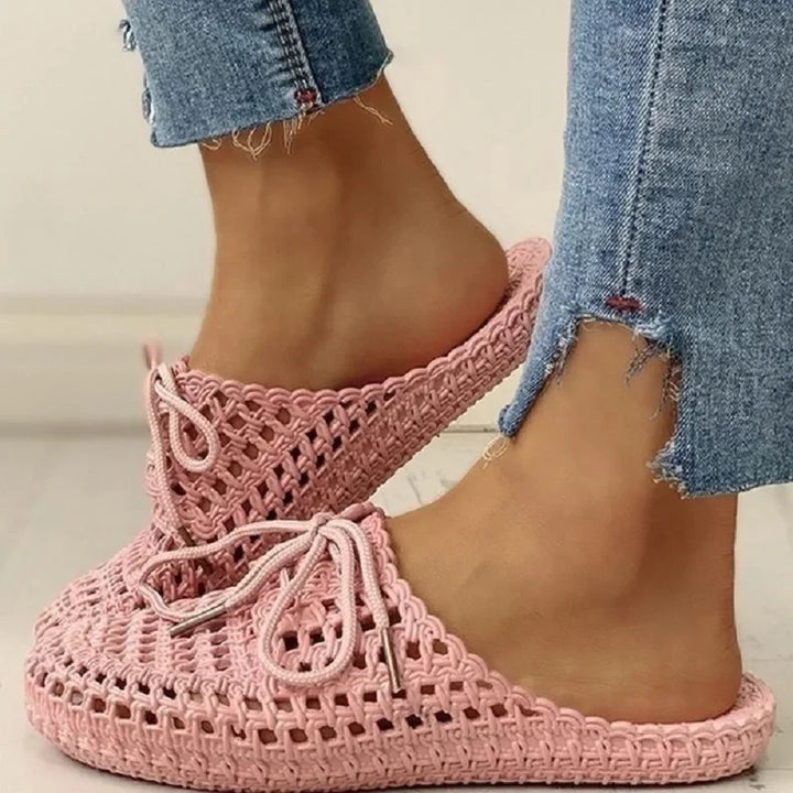 Breathable women's outdoor loafers with open toe – Linaya-Pink-3-The Livary