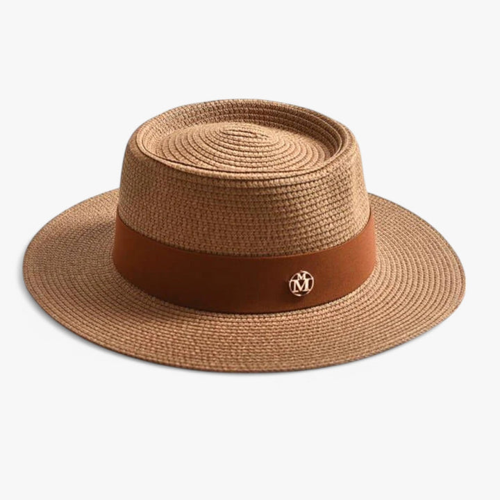Elegant women's straw hat – Soleil-Khaki-The Livary