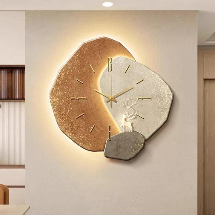 Minimalist Wall Clock in Scandinavian Design - NordiqTime-Rust-The Livary