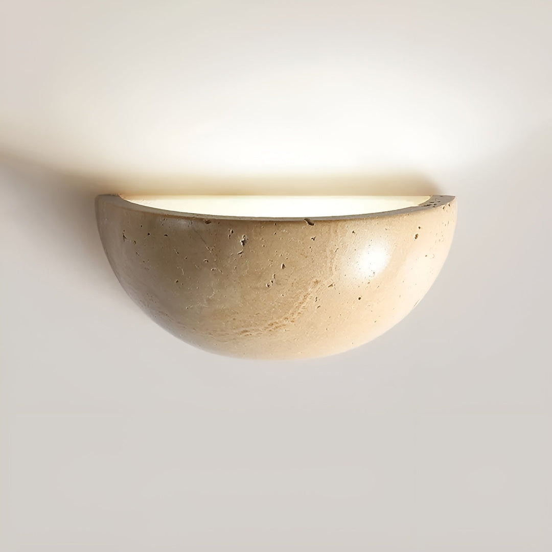 Half-Round LED Wabi-Sabi Wall Lamp - ZenGlow-The Livary