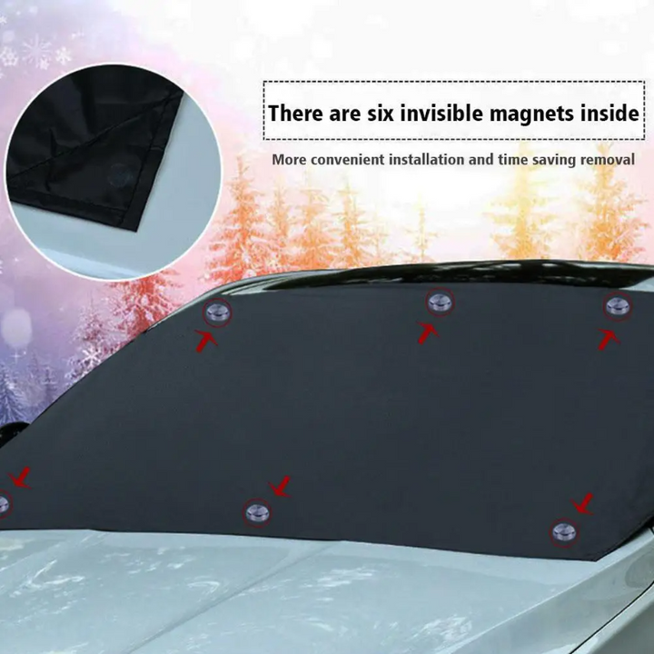 Magnetic All-Weather Windscreen Cover – FrostGuardia-Magnet + Ear Cups + Reflective Strips-The Livary