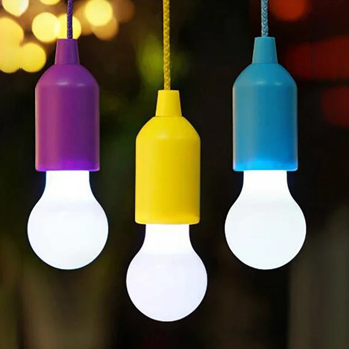 Colourful Portable Pendant Lamp - ChromaGlow-Red (White Light)-The Livary