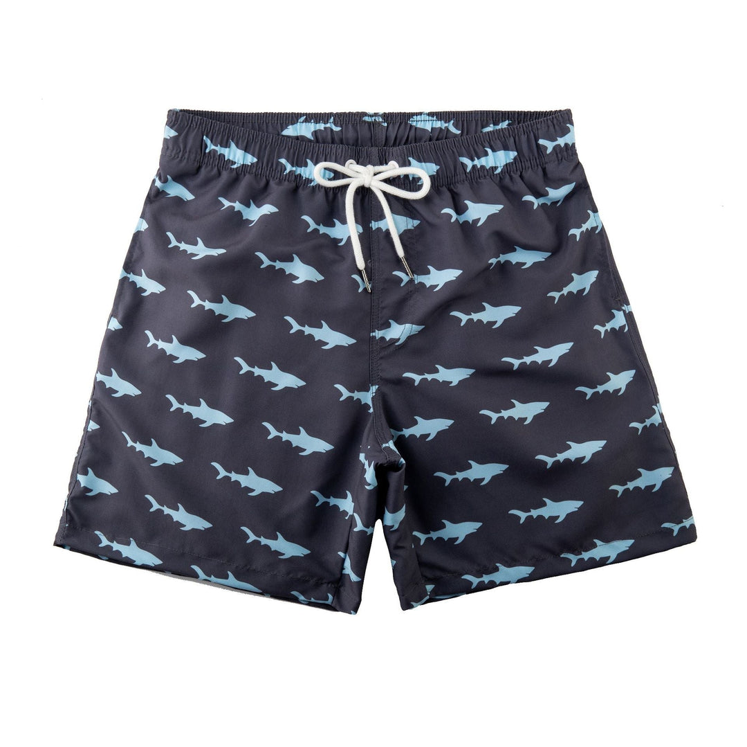 Trendy & quick-drying men's swim shorts with pockets – Matteo-Shark-S-The Livary