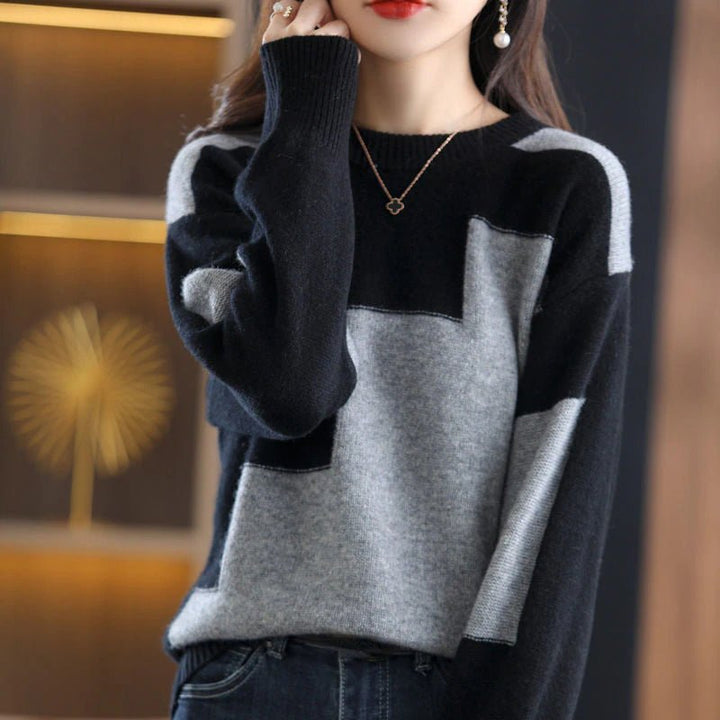 Knitted casual sweater - Arden-Grey-One size-The Livary
