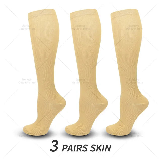 3 Pairs of Knee-High Compression Socks - FitSupport-3 pairs grey-S-M (2.5-5)-The Livary