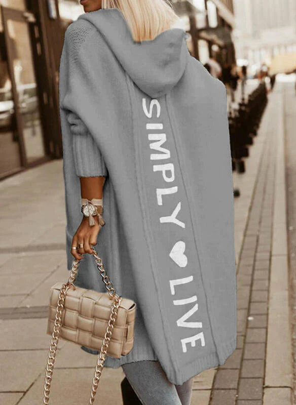 Trendy Oversized Women's Cardigan - Amelie-Gray-S-The Livary