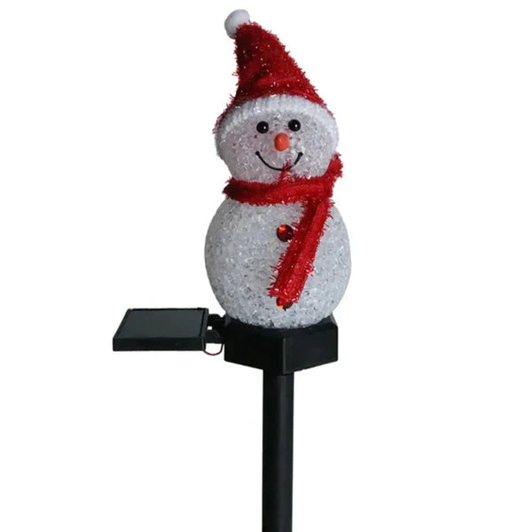 Solar Energy Snowman Lamp - SolarSnow-Red (1+1 Free)-The Livary
