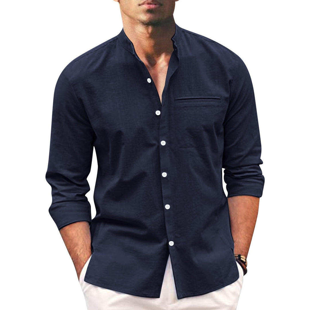 Summer shirt for men – Leonardo-Dark blue-S-The Livary