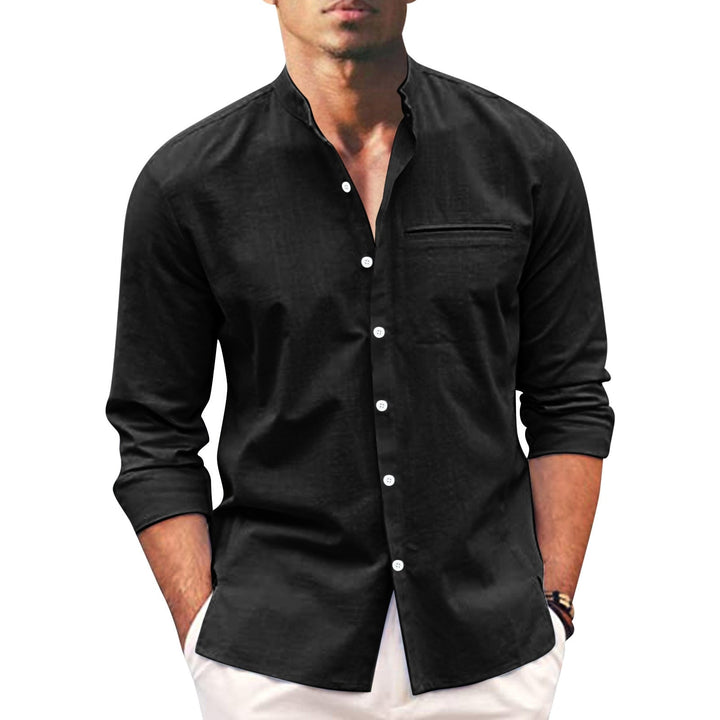 Stylish summer shirt in plus size for men – Hayes-Black-M-The Livary