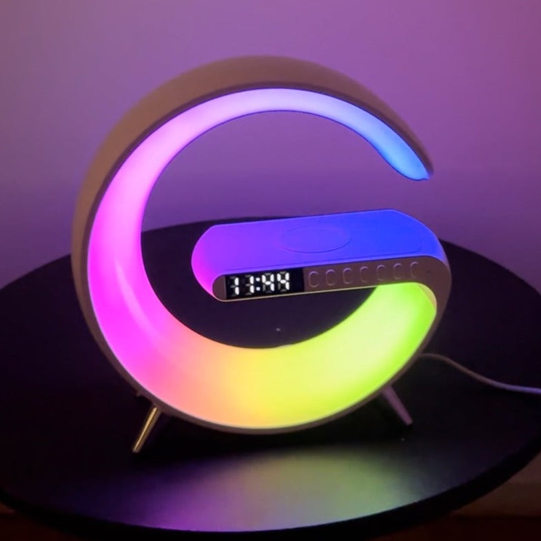 Wireless Charging Station with Speaker - ChargeGlow-White-The Livary