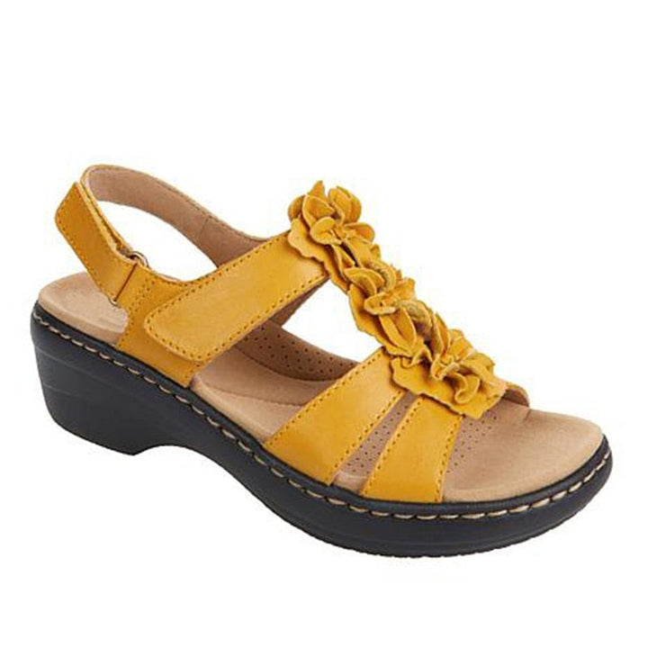 Orthopaedic women's sandals in summer style - Moana-Yellow-3-The Livary