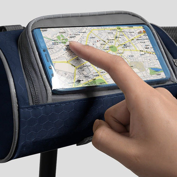 Waterproof Phone Bike Bag with Touchscreen Window - Velox-Dark blue-The Livary