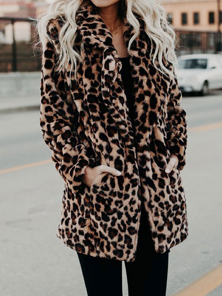Leopard Print Women's Winter Coat - Sofia-Panther-S-The Livary