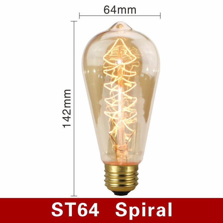 Vintage Light Bulbs - NostalgiaGlow-ST64 Spiral-The Livary