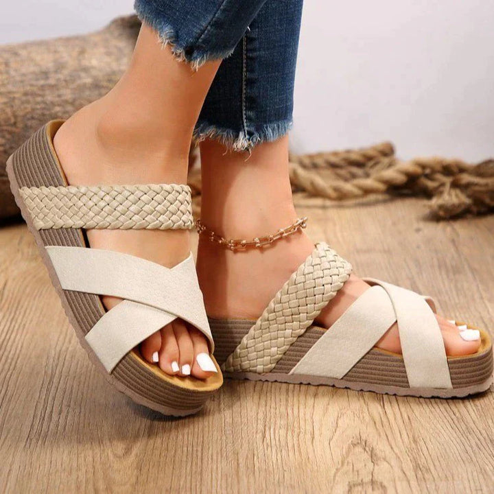 Fashionable Orthopaedic Sandals - Lena-Beige-2.5-The Livary
