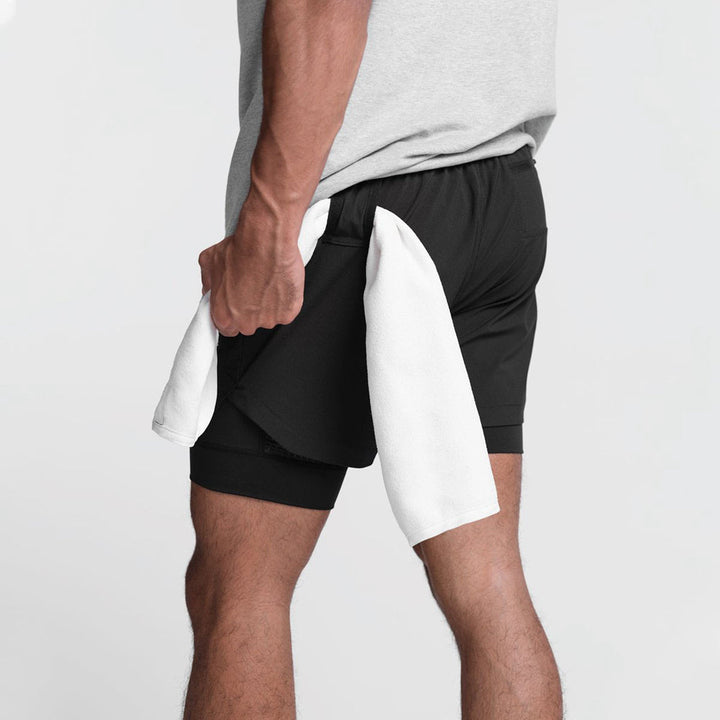 Trendy sports shorts with breathable material and side pocket – Marky-White-S-The Livary