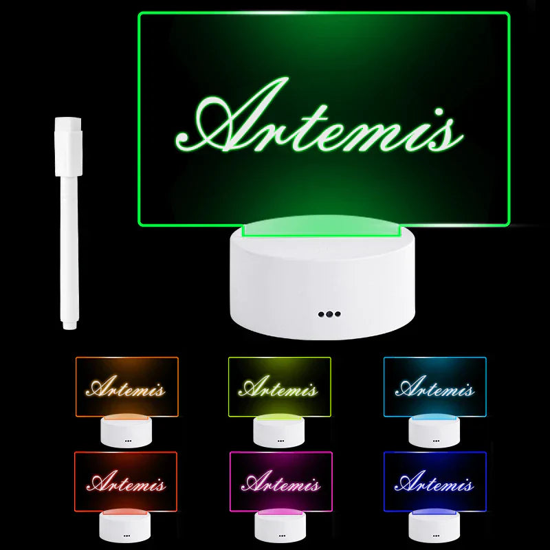 Illuminated Notice Board - LumoNote-White Horizontal - With 7 Colours-The Livary