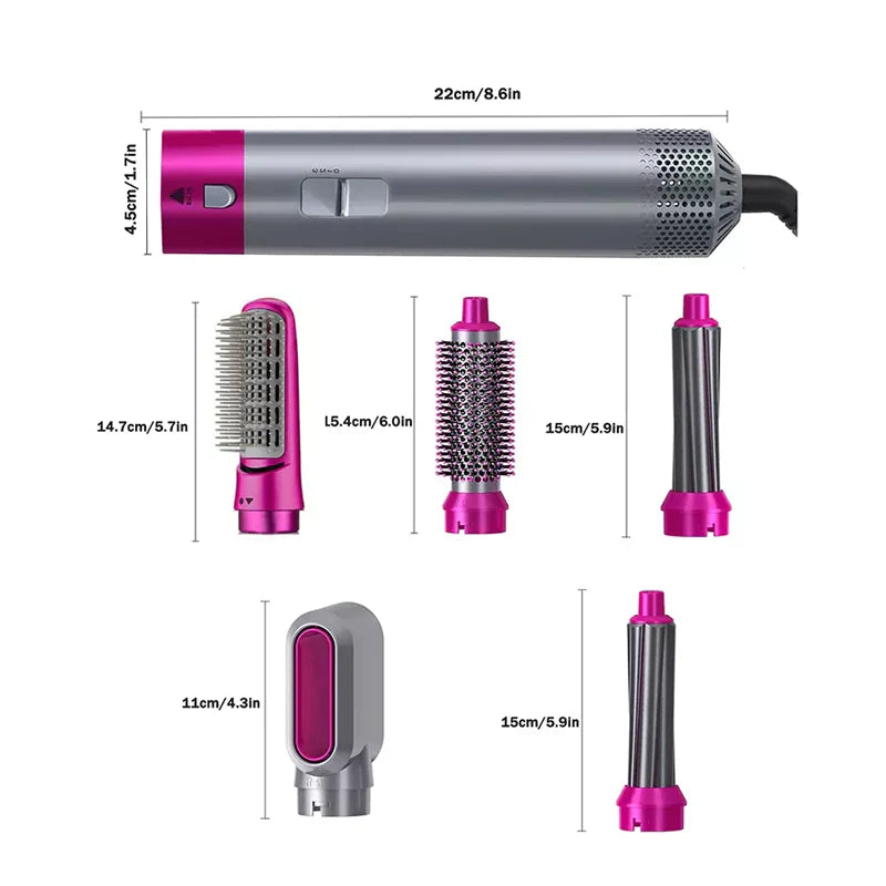 5-in-1 Warm Air Hair Dryer Brush – Aurevia-The Livary