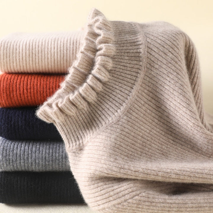 Comfortable Cashmere Women's Turtleneck - Aurélie-Brown-S-The Livary