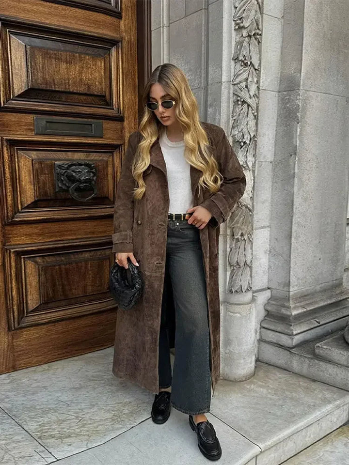 Faux Suede Winter Jacket for Women - Sorina-S-The Livary