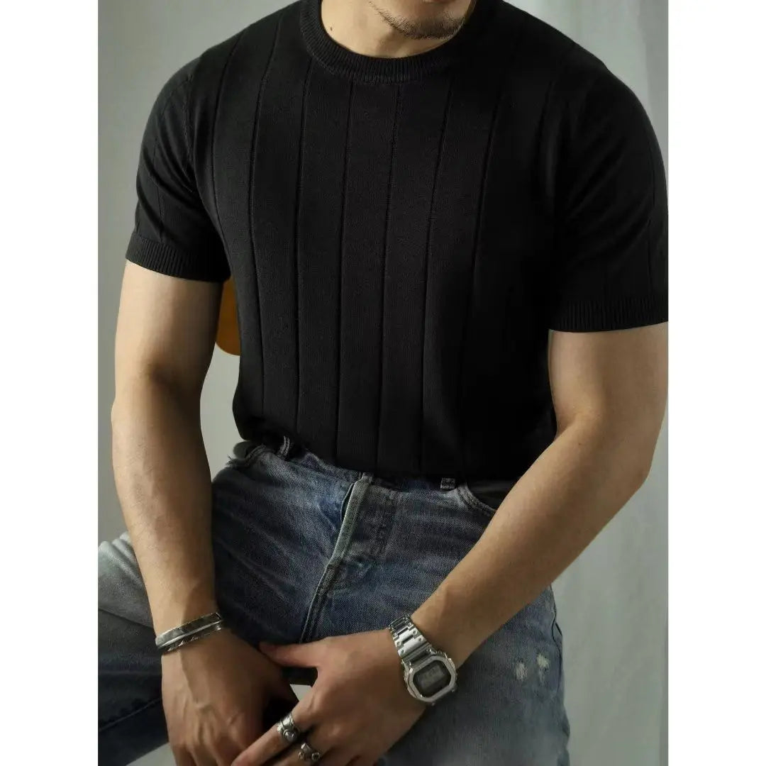 Slim Fit Men's Polo Shirt with Zip – Fabrizio-Black-S-The Livary