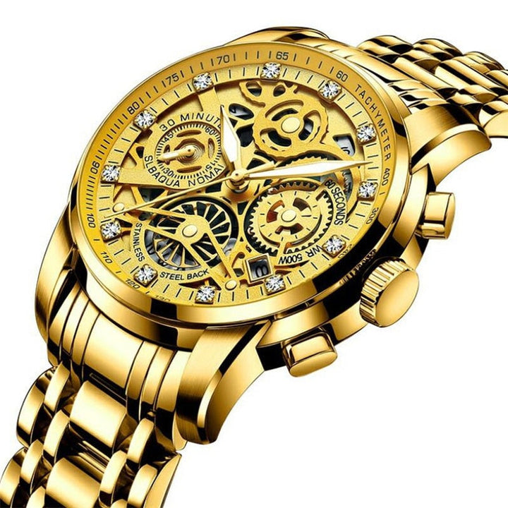 Skeleton Men's Watch - Eclipse-Gold-The Livary