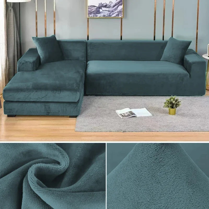 Stretch Velvet Sofa Cover with Luxury Finish - Sofina-Pink-1 Zit (90-140CM)-The Livary