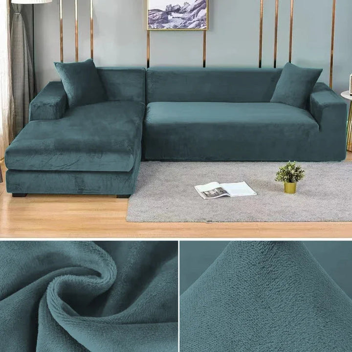 Stretch Velvet Sofa Cover with Luxury Finish - Sofina-Pink-1 Zit (90-140CM)-The Livary
