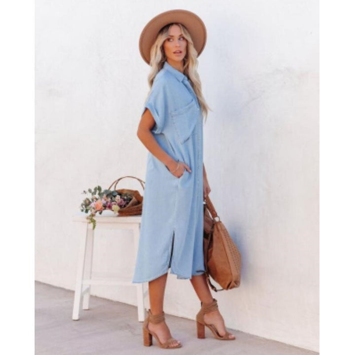 Casual Denim Dress - Maren-S-The Livary