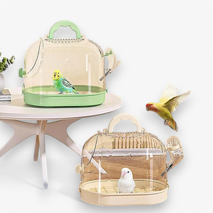 Portable Breathable Travel Cage for Small Pets – Elvi-Green-The Livary