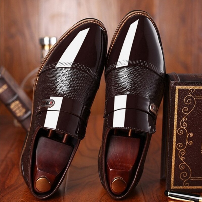 Stylish Glossy Men's Shoes - Hudson