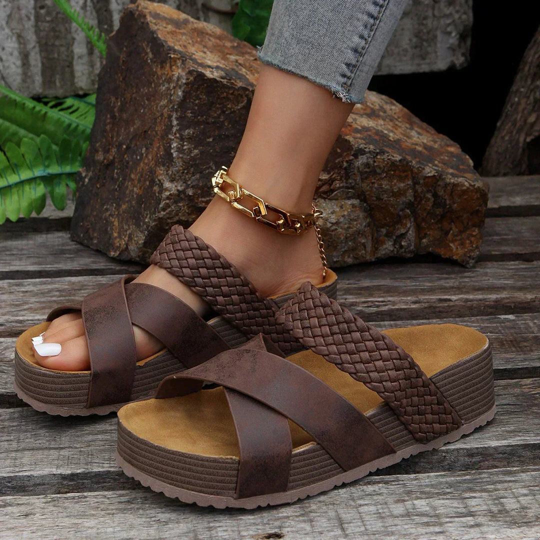 Fashionable Orthopaedic Sandals - Lena-Brown-2.5-The Livary