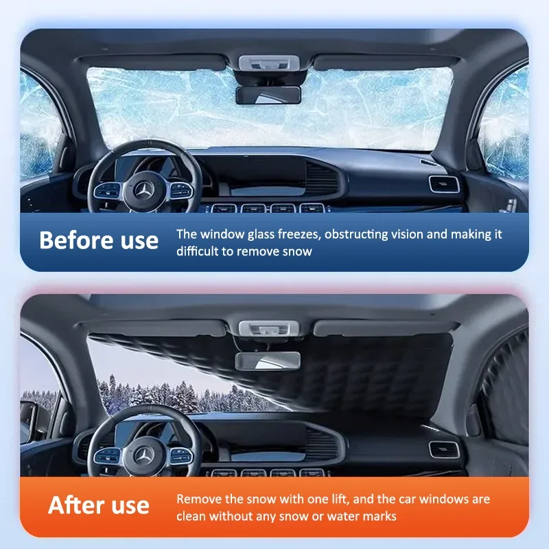 Magnetic All-Weather Windscreen Cover – FrostGuardia-Magnet + Ear Cups + Reflective Strips-The Livary