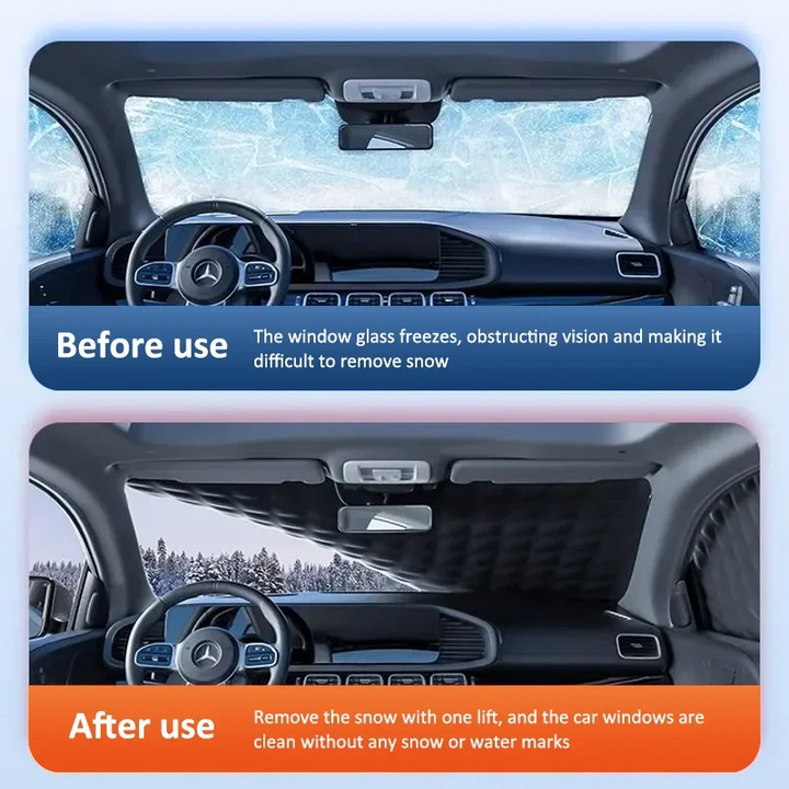 Magnetic All-Weather Windscreen Cover – FrostGuardia-Magnet + Ear Cups + Reflective Strips-The Livary