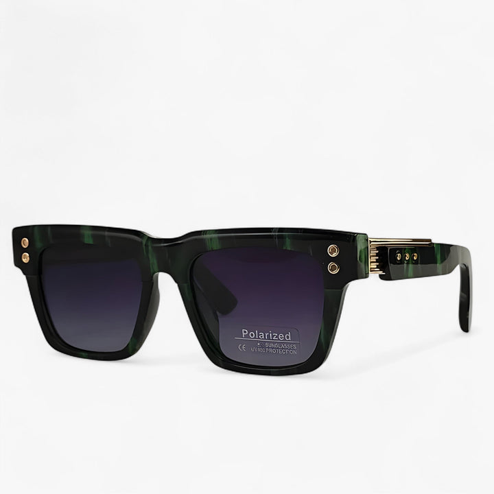 Polarised Steampunk Sunglasses – Axior-Green-The Livary