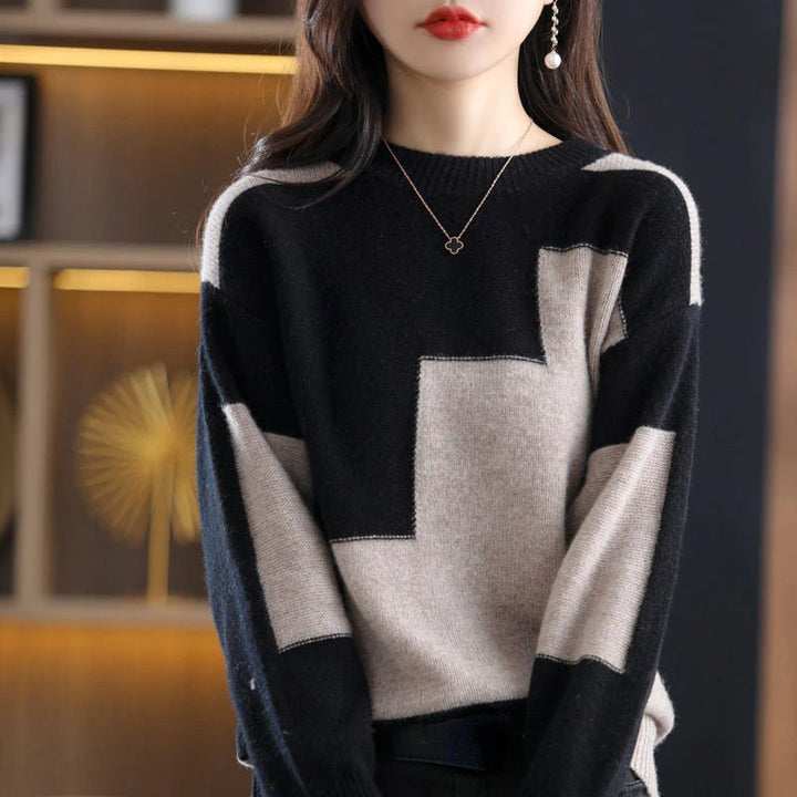 Knitted casual sweater - Arden-Brown-One size-The Livary