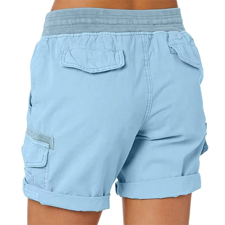 Stylish summer beach shorts – Chloe-Khaki-S-The Livary