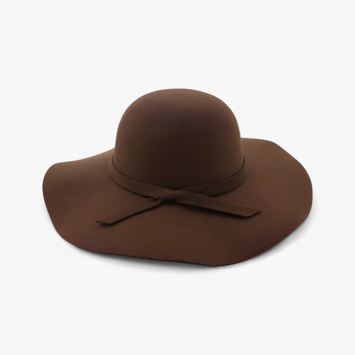 Fedora women's hat made of wool felt – Marveil-Dark brown-The Livary