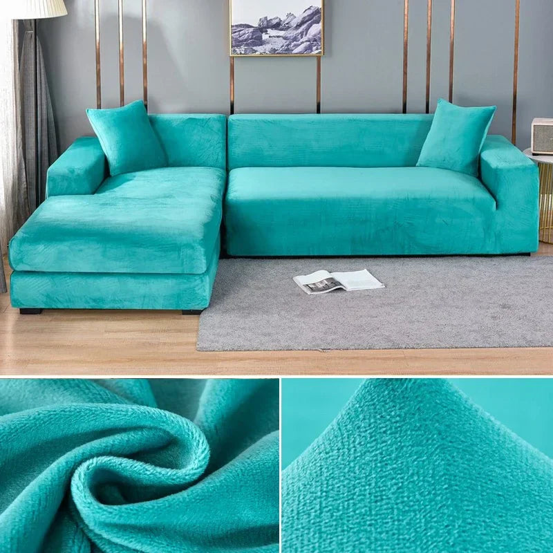 Stretch Velvet Sofa Cover with Luxury Finish - Sofina-Pink-1 Zit (90-140CM)-The Livary