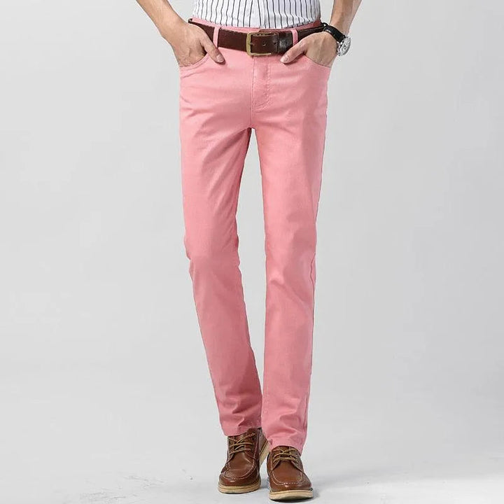 Coloured Trousers for Men – Milan-Pink-28-The Livary