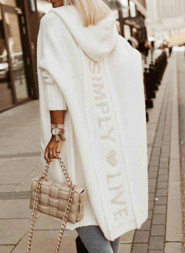 Trendy Oversized Women's Cardigan - Amelie-White-S-The Livary