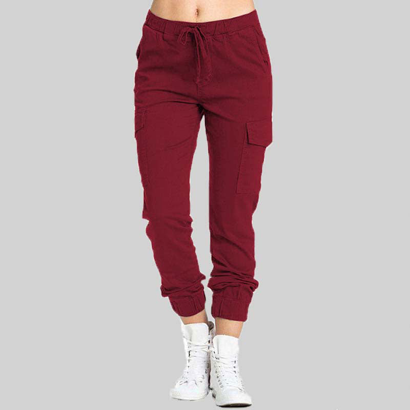 Ladies Cargo Trousers - Nova-Red-XS-The Livary