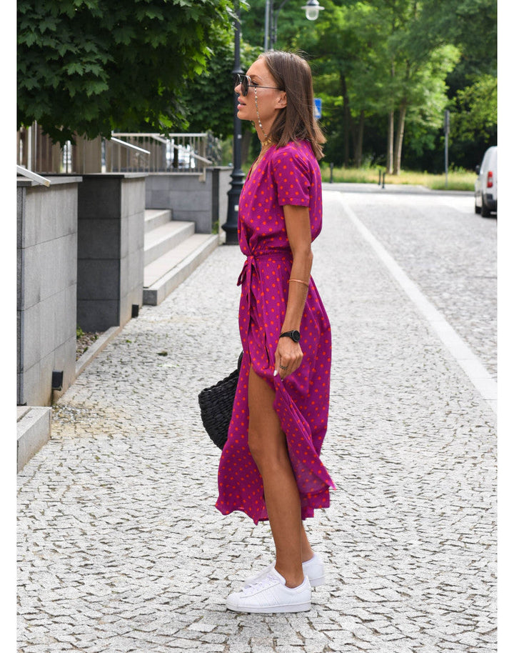 Comfortable Summer Dress - Lina-Pink-S-The Livary