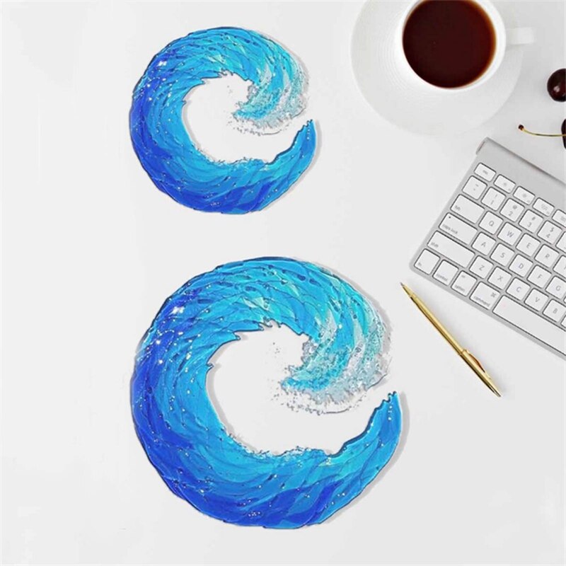 Glass Sculpture of Ocean Wave - AquaWave-Small - 5 in-The Livary