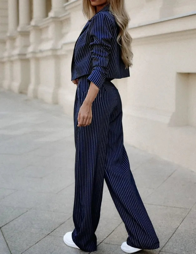 Elegant and Comfortable Women's Suit - Camille-Dark blue-S-The Livary