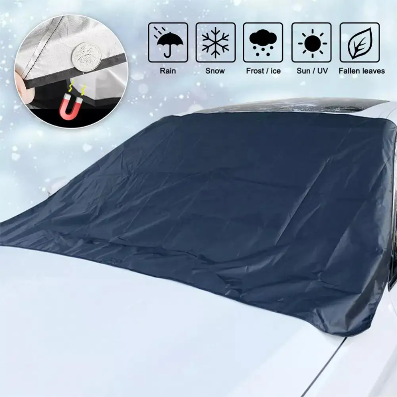 Magnetic All-Weather Windscreen Cover – FrostGuardia-Magnet + Ear Cups + Reflective Strips-The Livary