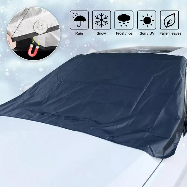 Magnetic All-Weather Windscreen Cover – FrostGuardia-Magnet + Ear Cups + Reflective Strips-The Livary