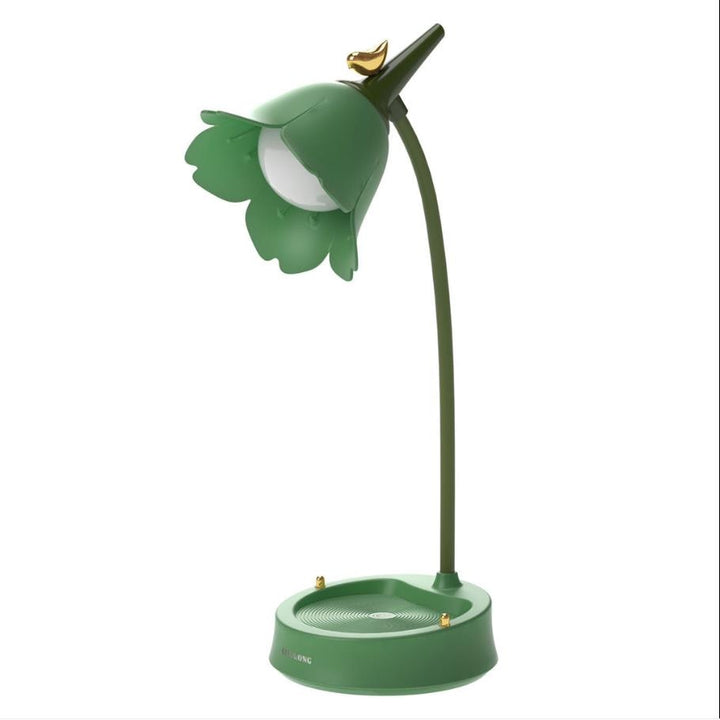 Flower-Shaped Desk Lamp - LumaPetal-Green-The Livary