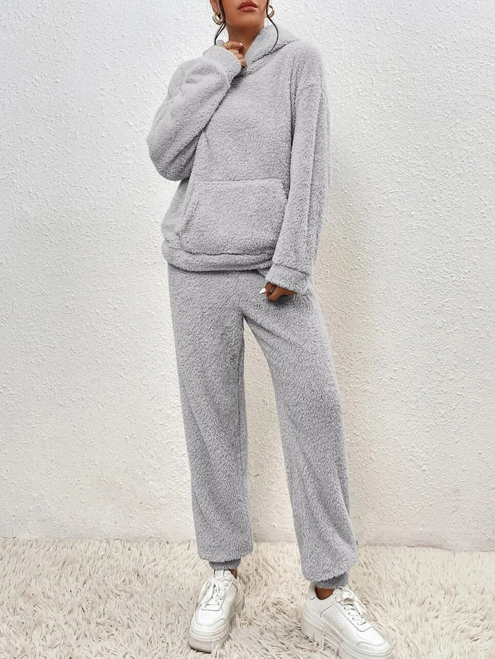 Ultra-Comfortable Teddy Loungewear with Hood - Lana-White-XS-The Livary