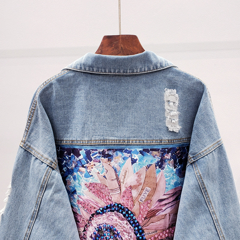 Oversized Women's Denim Jacket - Lynn-S-The Livary